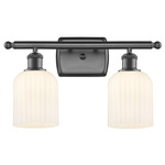 Bridal Veil 516 Bathroom Vanity Light - Oil Rubbed Bronze / Gloss White