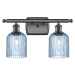 Bridal Veil 516 Bathroom Vanity Light - Oil Rubbed Bronze / Princess Blue