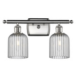 Bridal Veil 516 Bathroom Vanity Light - Brushed Satin Nickel / Light Smoke