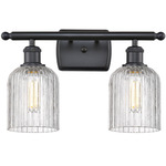 Ballston Bridal Veil Bathroom Vanity Light - Matte Black / Clear