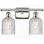 Ballston Bridal Veil Bathroom Vanity Light - Polished Nickel / Clear