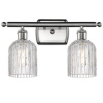 Ballston Bridal Veil Bathroom Vanity Light - Satin Nickel / Clear