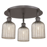 Bridal Veil 516 Triple Semi Flush Ceiling Light - Oil Rubbed Bronze / Mercury