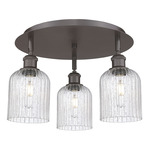 Bridal Veil 516 Triple Semi Flush Ceiling Light - Oil Rubbed Bronze / Seedy