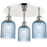 Ballston Bridal Veil Ceiling Light - Polished Nickel / Princess Blue