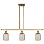 Bridal Veil 516 Linear Chandelier - Brushed Brass / Mercury