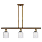 Bridal Veil 516 Linear Chandelier - Brushed Brass / Seedy