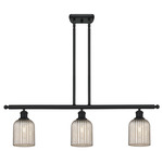 Bridal Veil 516 Linear Chandelier - Matte Black / Mercury