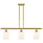 Bridal Veil 516 Linear Chandelier - Satin Gold / Gloss White