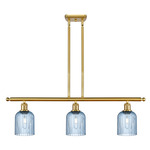 Bridal Veil 516 Linear Chandelier - Satin Gold / Princess Blue