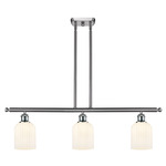 Bridal Veil 516 Linear Chandelier - Brushed Satin Nickel / Gloss White