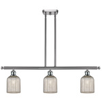 Bridal Veil 516 Linear Chandelier - Brushed Satin Nickel / Mercury
