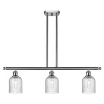 Bridal Veil 516 Linear Chandelier - Brushed Satin Nickel / Seedy