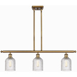 Bridal Veil 516 Linear Chandelier - Brushed Brass / Clear