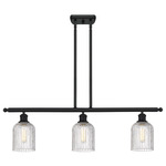 Bridal Veil 516 Linear Chandelier - Matte Black / Clear