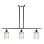 Bridal Veil 516 Linear Chandelier - Brushed Satin Nickel / Clear