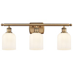 Bridal Veil 516 Bathroom Vanity Light - Brushed Brass / Gloss White