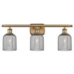 Bridal Veil 516 Bathroom Vanity Light - Brushed Brass / Light Smoke