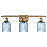 Bridal Veil 516 Bathroom Vanity Light - Brushed Brass / Princess Blue