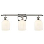 Bridal Veil 516 Bathroom Vanity Light - Polished Nickel / Gloss White