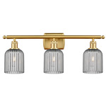 Bridal Veil 516 Bathroom Vanity Light - Satin Gold / Light Smoke
