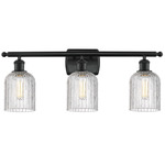Ballston Bridal Veil Bathroom Vanity Light - Matte Black / Clear