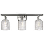 Ballston Bridal Veil Bathroom Vanity Light - Satin Nickel / Clear