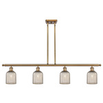Bridal Veil 516 Linear Chandelier - Brushed Brass / Mercury