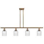 Bridal Veil 516 Linear Chandelier - Brushed Brass / Seedy