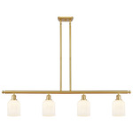 Bridal Veil 516 Linear Chandelier - Satin Gold / Gloss White
