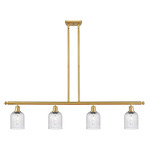 Bridal Veil 516 Linear Chandelier - Satin Gold / Seedy
