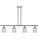 Bridal Veil 516 Linear Chandelier - Brushed Satin Nickel / Light Smoke