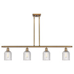 Bridal Veil 516 Linear Chandelier - Brushed Brass / Clear