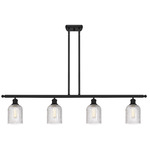 Bridal Veil 516 Linear Chandelier - Matte Black / Clear