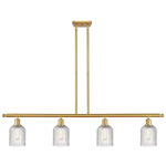 Bridal Veil 516 Linear Chandelier - Satin Gold / Clear