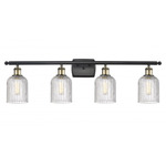 Bridal Veil 516 Bathroom Vanity Light - Black Antique Brass / Clear