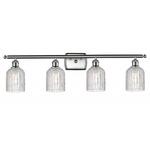 Bridal Veil 516 Bathroom Vanity Light - Satin Nickel / Clear