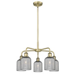 Bridal Veil 516 Chandelier - Antique Brass / Light Smoke
