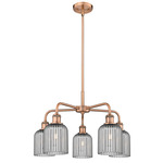 Bridal Veil 516 Chandelier - Antique Copper / Light Smoke