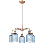 Bridal Veil 516 Chandelier - Antique Copper / Princess Blue