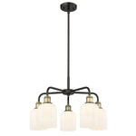 Bridal Veil 516 Chandelier - Black / Antique Brass / Gloss White