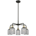 Bridal Veil 516 Chandelier - Black / Antique Brass / Light Smoke