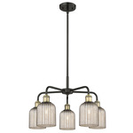 Bridal Veil 516 Chandelier - Black / Antique Brass / Mercury