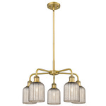 Bridal Veil 516 Chandelier - Brushed Brass / Mercury