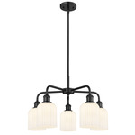 Bridal Veil 516 Chandelier - Matte Black / Gloss White
