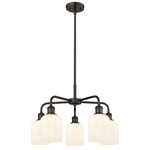 Bridal Veil 516 Chandelier - Oil Rubbed Bronze / Gloss White