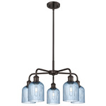 Bridal Veil 516 Chandelier - Oil Rubbed Bronze / Princess Blue