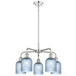 Bridal Veil 516 Chandelier - Polished Chrome / Princess Blue