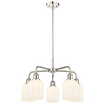 Bridal Veil 516 Chandelier - Polished Nickel / Gloss White
