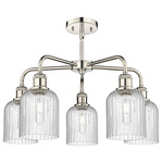 Bridal Veil 516 Chandelier - Polished Nickel / Seedy